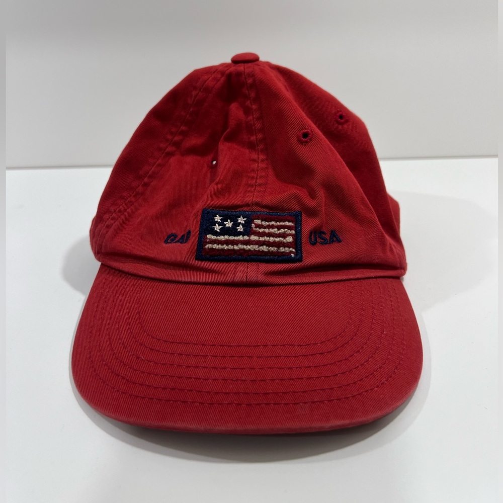GAP Kids Red Baseball Cap with USA Patch,